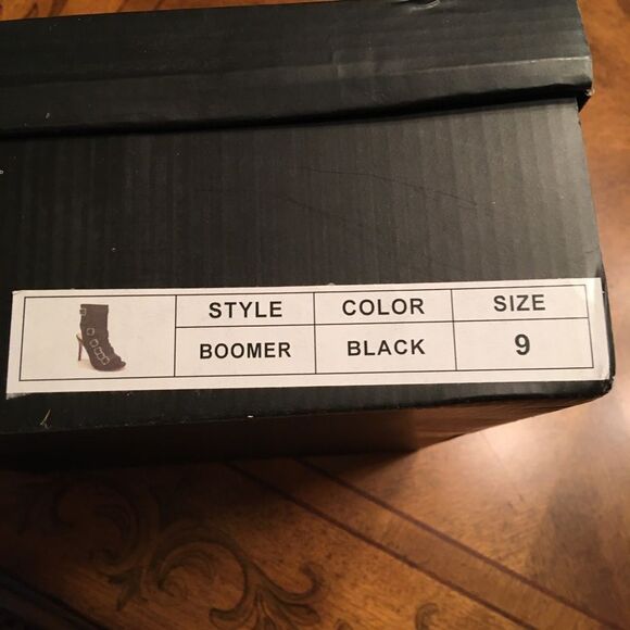 Nicole Miller High Heeled Peep Toe Boot - Picture 5 of 8